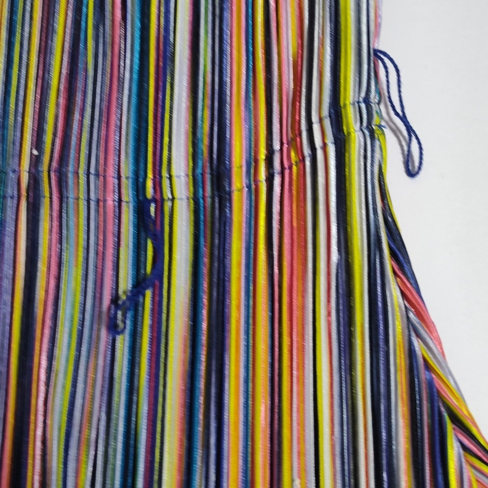 DKNY Colorful Striped Knee Length Dress Missing Belt Size 10 - Picture 9 of 11